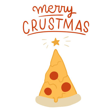 Merry crustmas - pun lettering quote