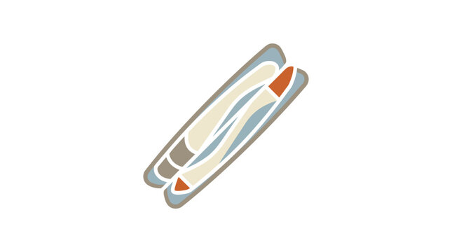 Colorful illustration of a surfboard.