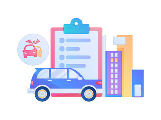 Buy insurance for car flat character vector concept operation illustration  © Lyn Lee