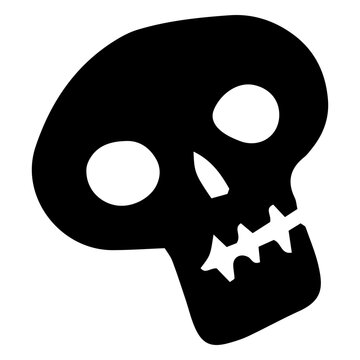 Black silhouette of a skull