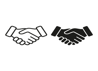Obraz premium Partner icon simple element illustration pack ,respect, shake, hand, agreements, human vector