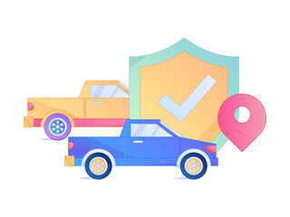 Buy insurance for car flat character vector concept operation illustration  © Lyn Lee