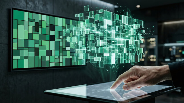 Emerald mosaic plot data visualization &ndash; categorical data analysis, business intelligence, interactive digital dashboard