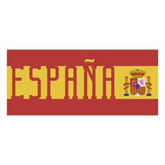 Fototapeta premium Spain's name written on a national emblem