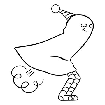 Draw of a farting ghost