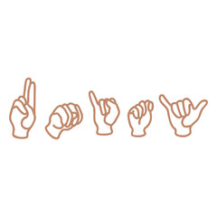 Fototapeta premium Hands practicing sign language
