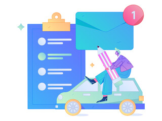 Buy insurance for car flat character vector concept operation illustration  © Lyn Lee