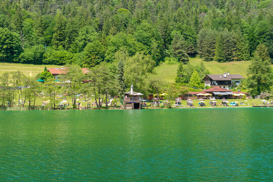 Badestelle am Thumsee bei Bad Reichenhall