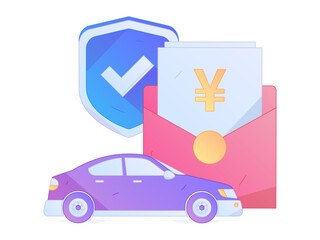 Buy insurance for car flat character vector concept operation illustration  © Lyn Lee