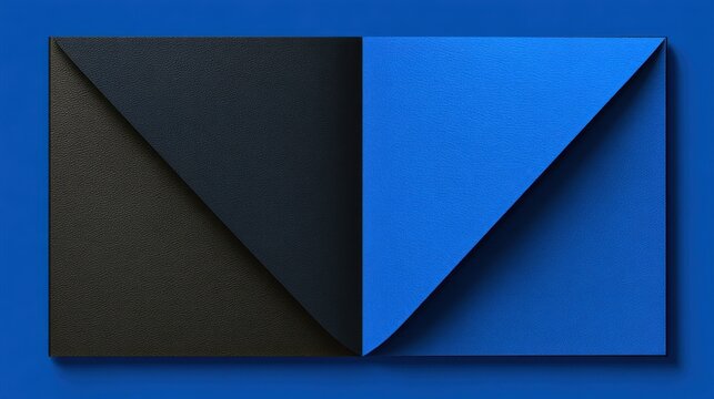 Business presentation folder template for corporate office with blue and black color.