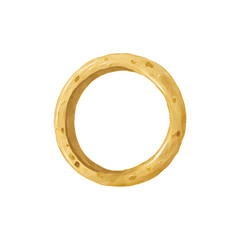 Obraz premium Gleaming golden ring isolated on white.