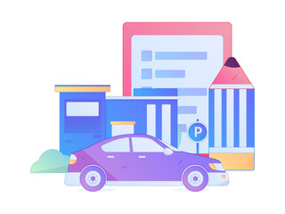 Buy insurance for car flat character vector concept operation illustration  © Lyn Lee