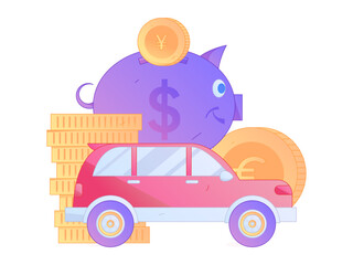 Buy insurance for car flat character vector concept operation illustration  © Lyn Lee
