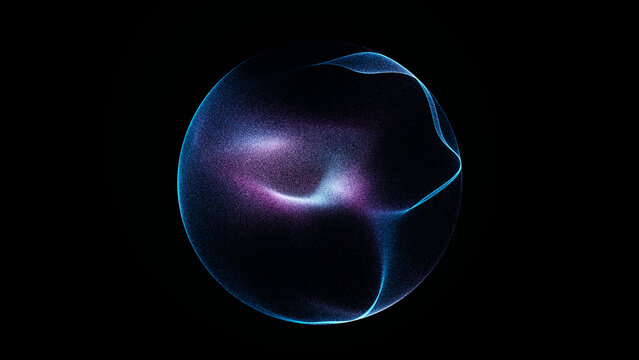 Soft blue and purple plasma sphere glows against a black background, delivering a premium futuristic look for AI, science, digital communication, branding, and innovation content.