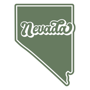 The state of nevada on a green background