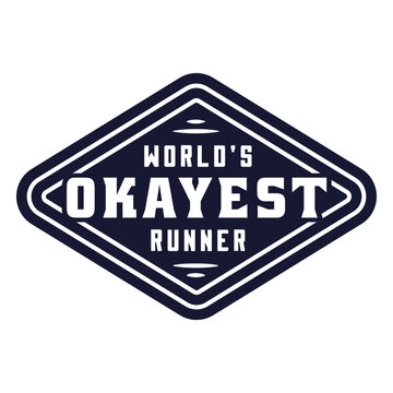 World's okayest runner logo
