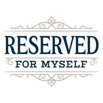 Reserved for myself logo