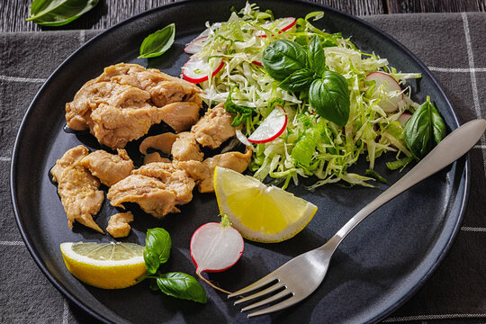 Premium Cod Liver served with salad and crackers