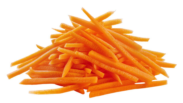 Pile of julienned carrots