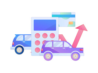 Buy insurance for car flat character vector concept operation illustration  © Lyn Lee