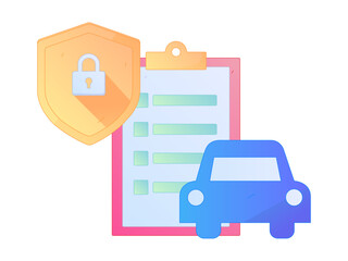 Buy insurance for car flat character vector concept operation illustration  © Lyn Lee