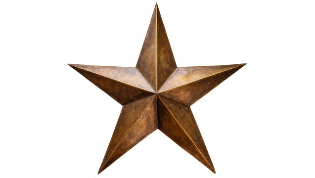 Bronze five-pointed star shape with textured surface