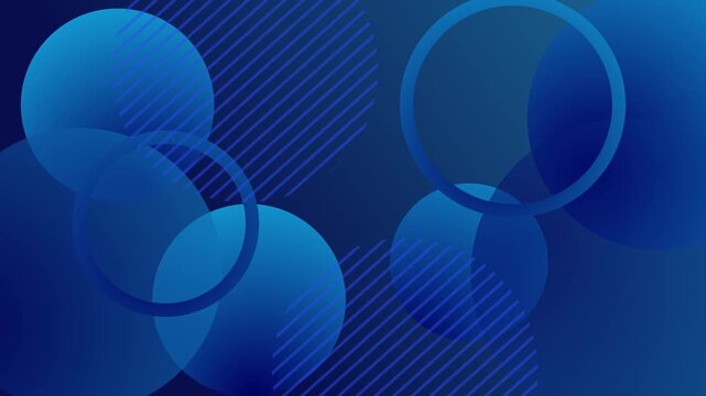 Abstract background with overlapping circles and diagonal lines modern geometric design with soft gradients animation