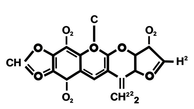 Chemical structure of a complex organic molecule with fused rings and oxygen atoms