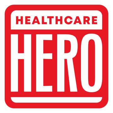 Healthcare hero red badge