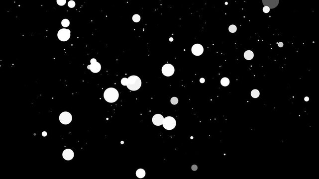 Abstract background with scattered dots and circles resembling falling snow or bokeh lights animation