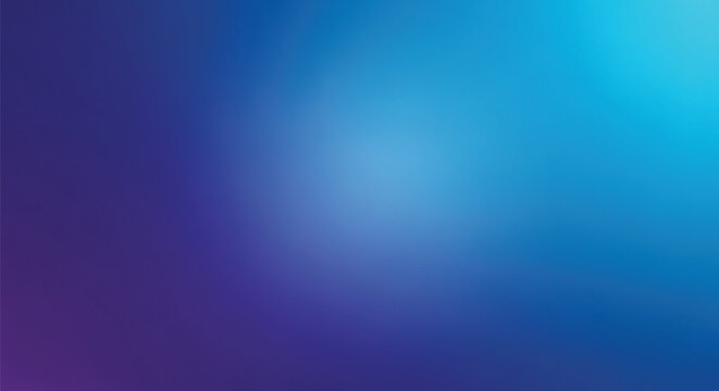 Abstract smooth blue and purple gradient background featuring soft light flare effect for modern presentation slides or creative digital display screen layouts.