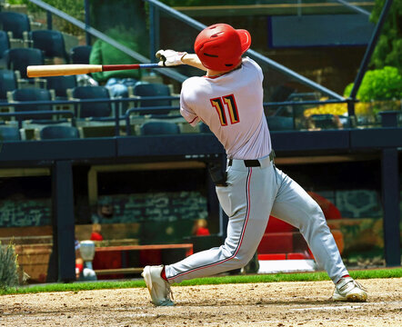 baseball players home run swing
