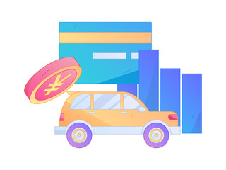 Buy insurance for car flat character vector concept operation illustration  © Lyn Lee