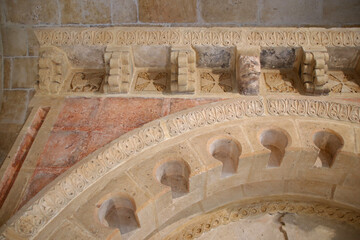 sculpted arc in a gothic cathedral in burgos in spain  © frdric