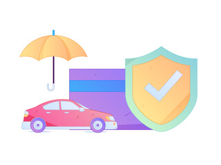 Buy insurance for car flat character vector concept operation illustration  © Lyn Lee