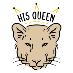 The head of a lion with a crown on it © Vexels