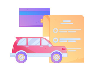 Buy insurance for car flat character vector concept operation illustration  © Lyn Lee