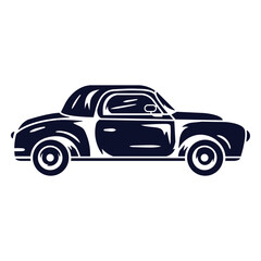 Fototapeta premium Vintage car silhouette design