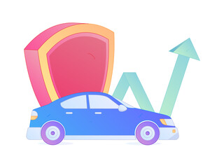 Buy insurance for car flat character vector concept operation illustration  © Lyn Lee