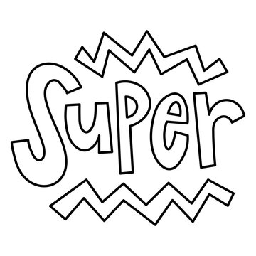 Playful super word art design