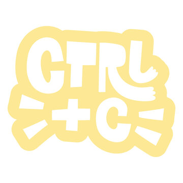 Playful ctrl+c design for digital enthusiasts