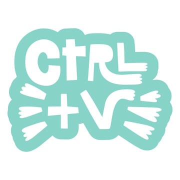 Playful ctrl + v graphic design