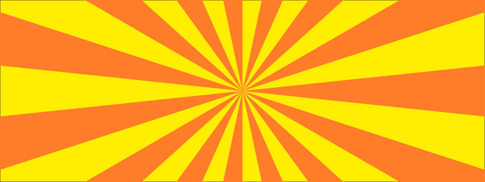 Sun ray vector background radial sunrise or sunset light retro design. Colorful sun rays sunburst pattern background. Minimal sunrise radiate striped geometric circus light Colorful sun rays sunburst 
