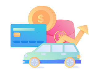 Buy insurance for car flat character vector concept operation illustration  © Lyn Lee