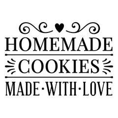 Fototapeta premium Charming homemade cookies quote design