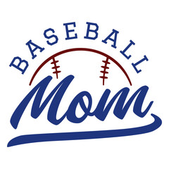 Naklejka premium Baseball mom ball design