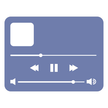 Audio player with play and pause buttons