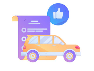 Buy insurance for car flat character vector concept operation illustration  © Lyn Lee