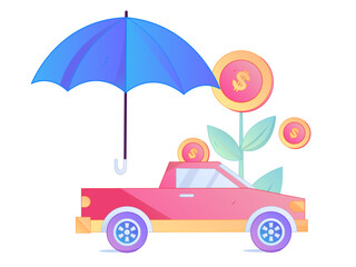 Buy insurance for car flat character vector concept operation illustration  © Lyn Lee