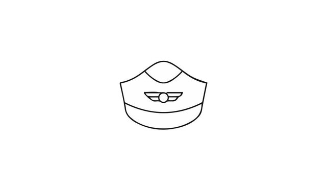 Pilot Cap Emblem Isolated Vector Graphic